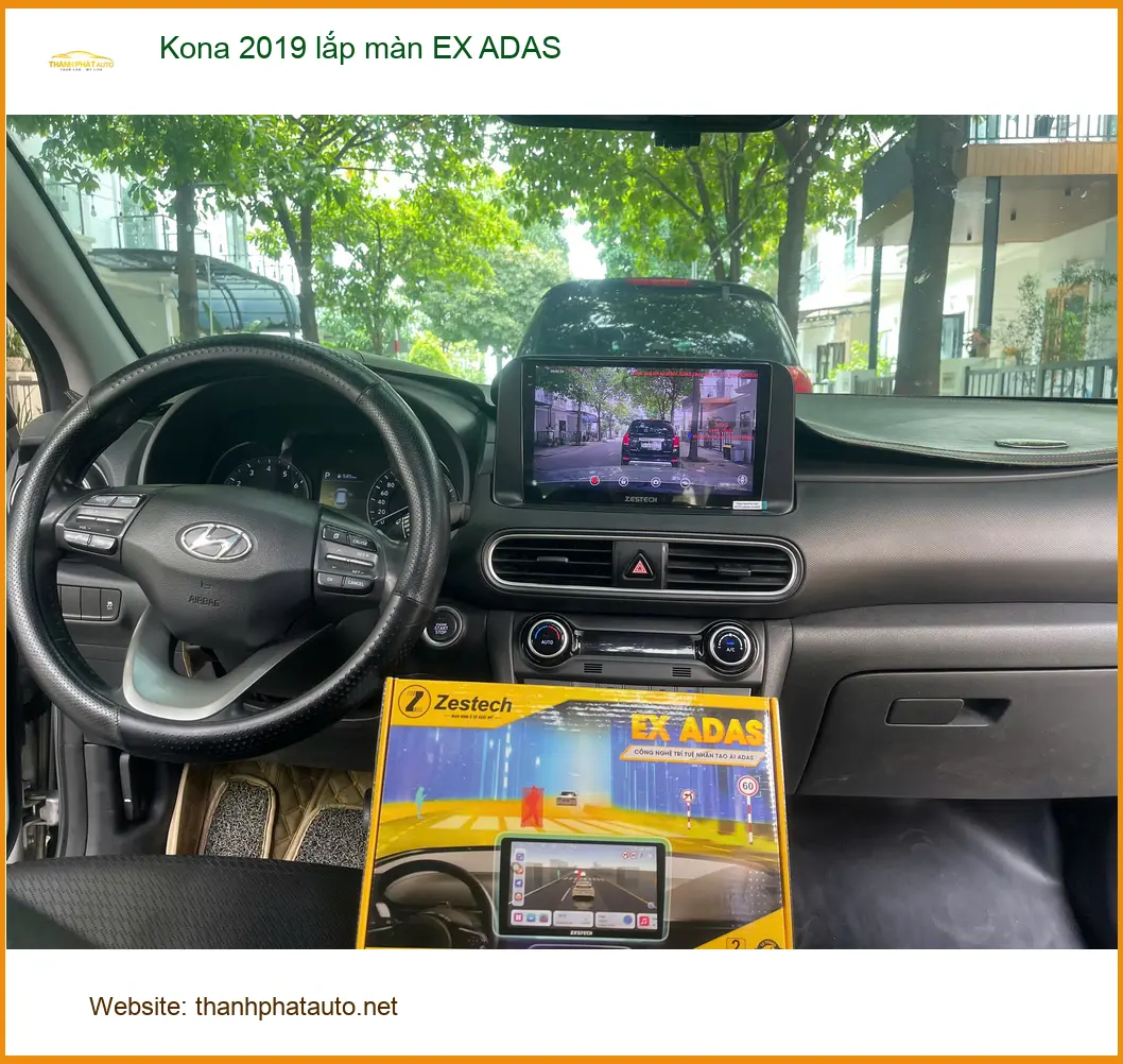 Anh Tùng lắp màn EX ADAS cho Kona 2019 tại Quận 4, lái xe thông minh