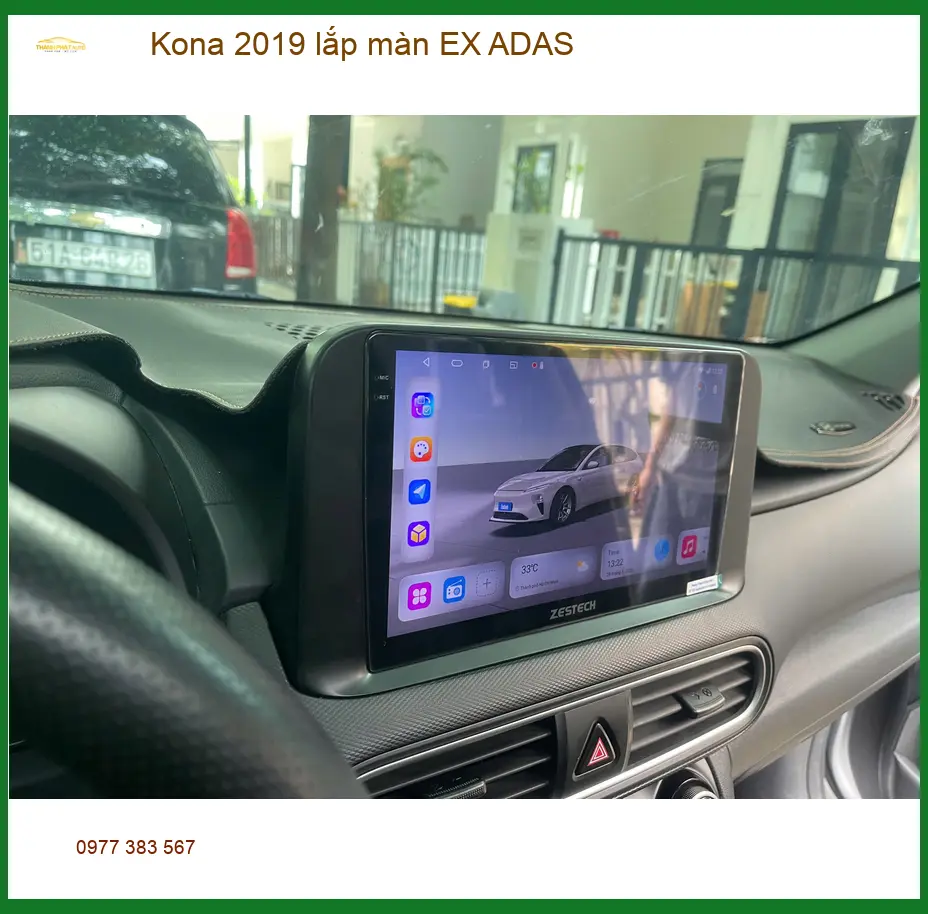 Anh Khang lắp màn hình EX ADAS cho Kona 2019 tại Nhà Bè để lái xe an toàn hơn ảnh thực tế 2