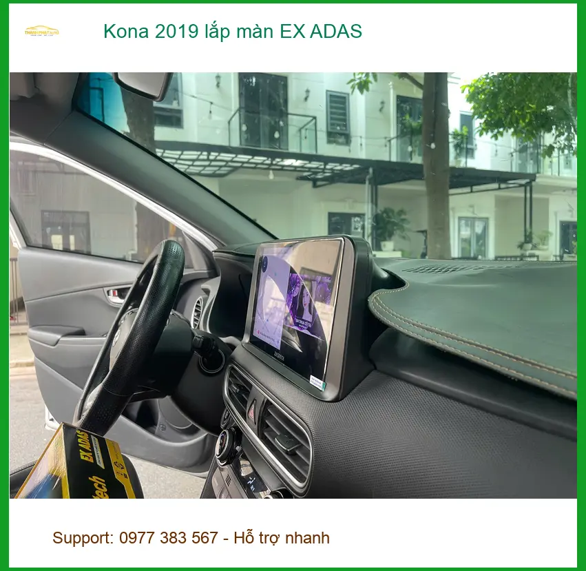 Anh Khang lắp màn hình EX ADAS cho Kona 2019 tại Nhà Bè để lái xe an toàn hơn ảnh thực tế 3