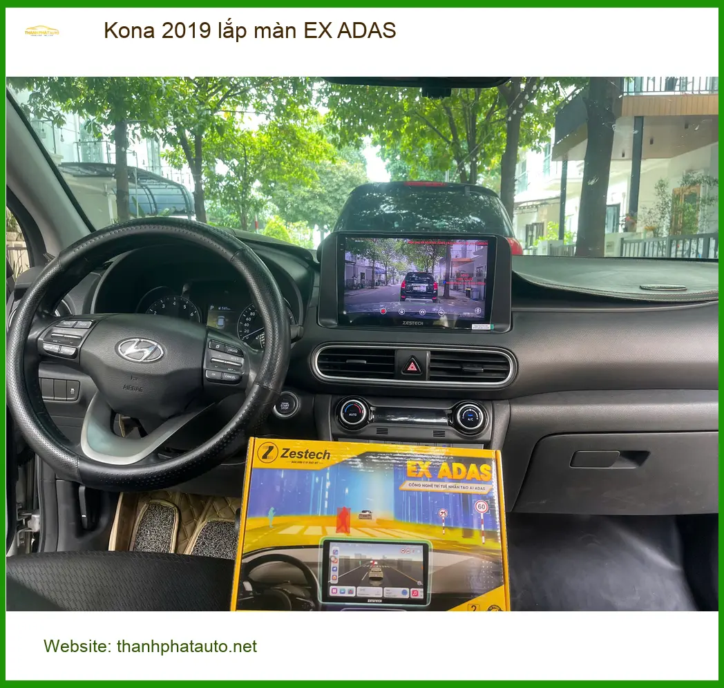 Anh Khang lắp màn hình EX ADAS cho Kona 2019 tại Nhà Bè để lái xe an toàn hơn ảnh thực tế 4
