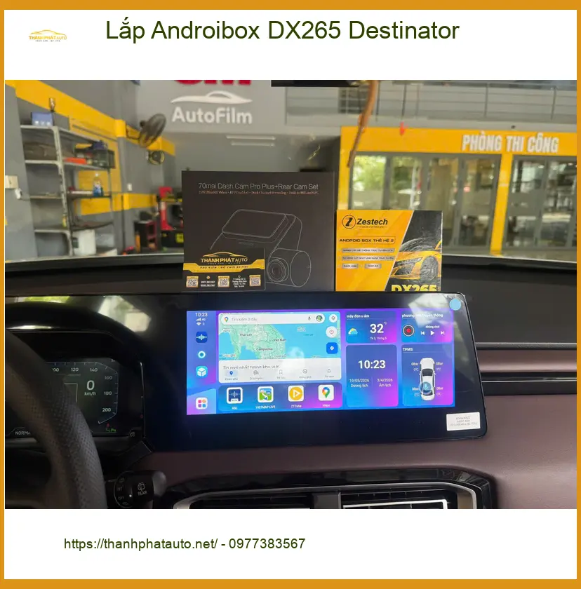Chú Minh lắp Androibox DX265 Destinator cho Ford Everest tại Quận Tân Bình