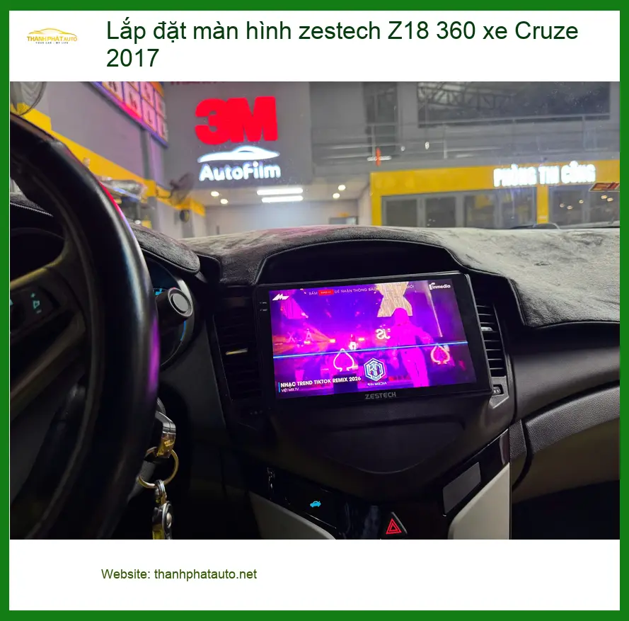 Anh Khánh lắp màn hình Zestech Z18 360 cho Cruze 2017 ở Quận 12 ảnh thực tế 3
