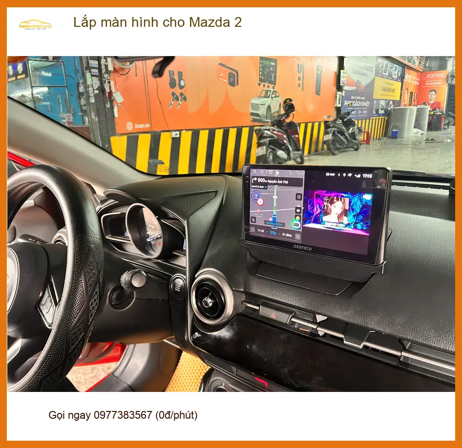 Anh Tấn lắp màn hình Android Zestech cho Mazda 2 tại Quận 12 để nâng tầm trải nghiệm lái. ảnh thực tế 2