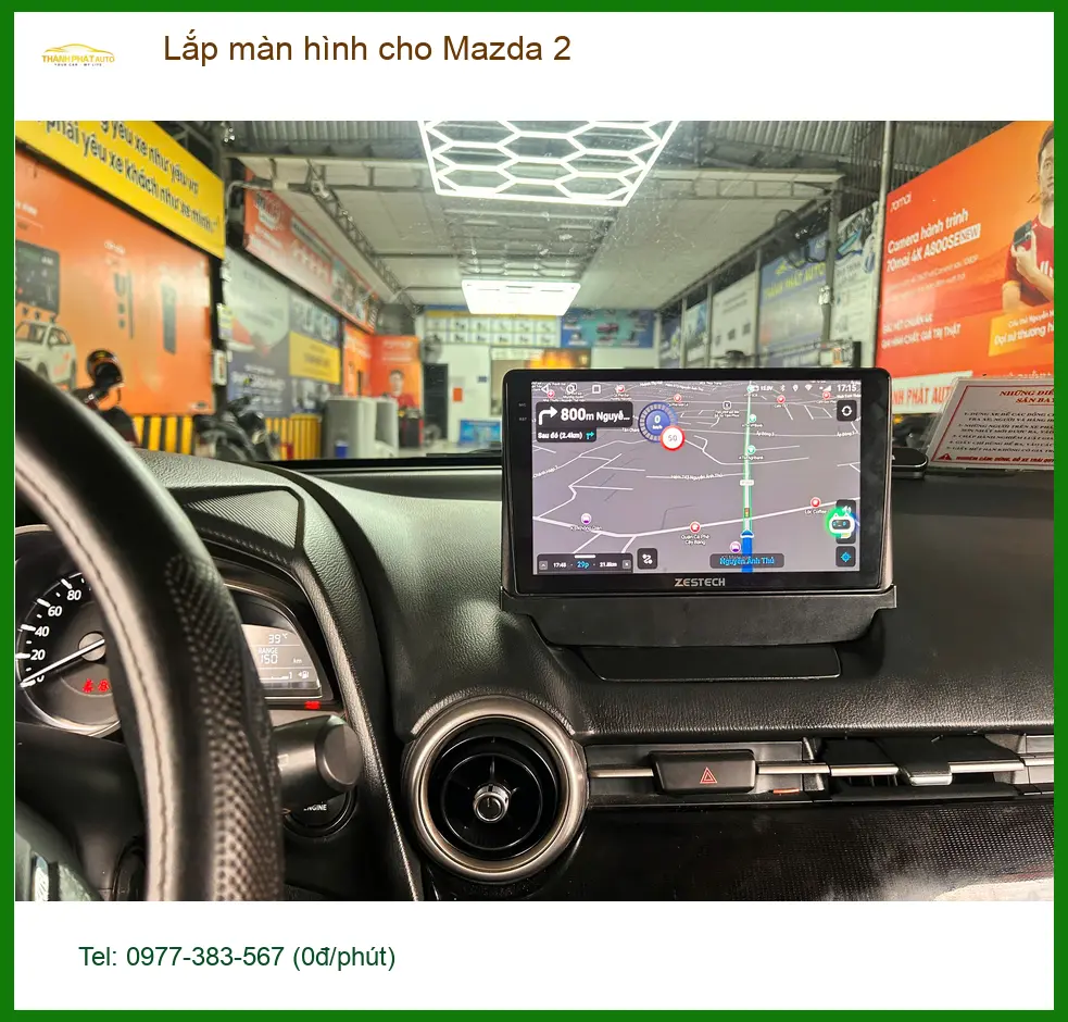 Anh Tấn lắp màn hình Android Zestech cho Mazda 2 tại Quận 12 để nâng tầm trải nghiệm lái. ảnh thực tế 5