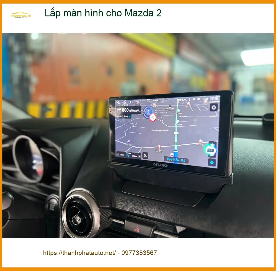 Anh Minh nâng cấp màn hình cho Mazda 2 tại Quận 4 vì màn hình zin hạn chế ảnh thực tế 3