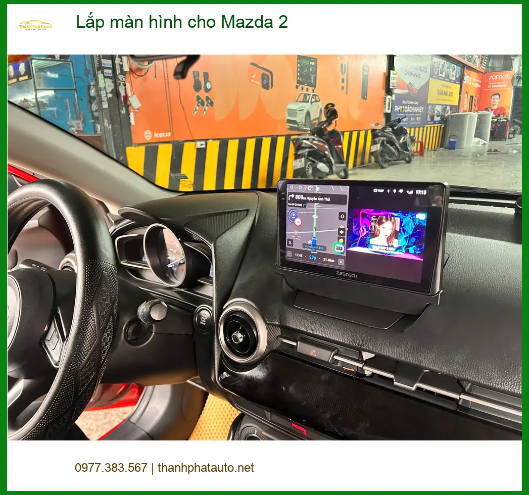 Anh Minh nâng cấp màn hình cho Mazda 2 tại Quận 4 vì màn hình zin hạn chế ảnh thực tế 5