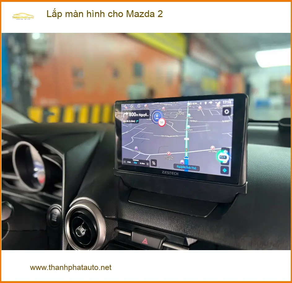 Anh Quang lắp màn hình Android cho Mazda 2 tại Quận 7 vì màn hình zin quá bé ảnh thực tế 3
