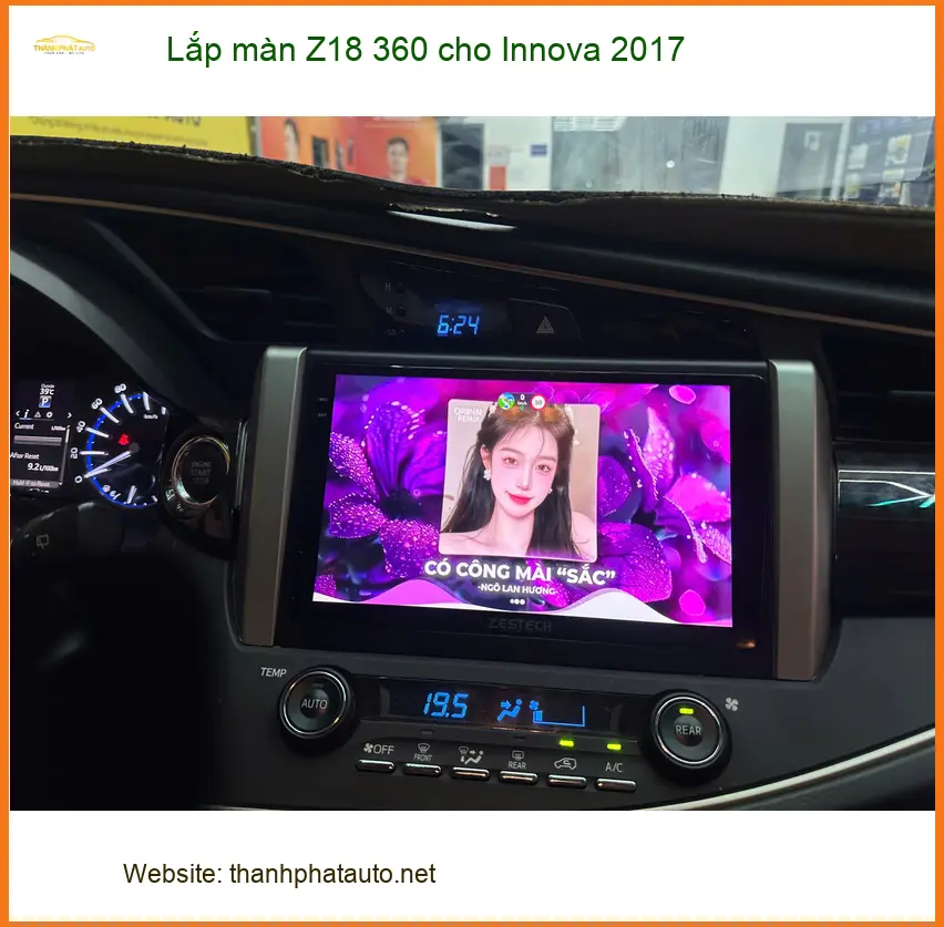 Anh Thiện nâng cấp màn Z18 360 cho Innova 2017 tại Quận 12 ảnh thực tế 2