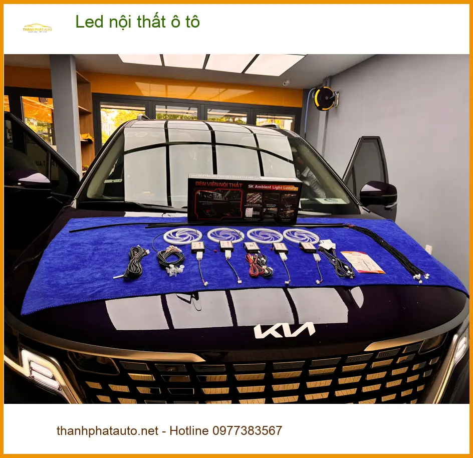 Anh Khôi lắp Led nội thất ô tô Hyundai Creta tại Quận 6 để khoang xe thêm sang trọng ảnh thực tế 4