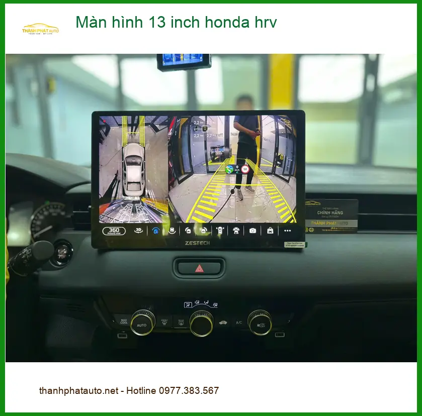 Anh Nam Phong lắp màn hình 13 inch Honda HR-V tại Quận 12 vì màn hình zin quá nhỏ ảnh thực tế 3