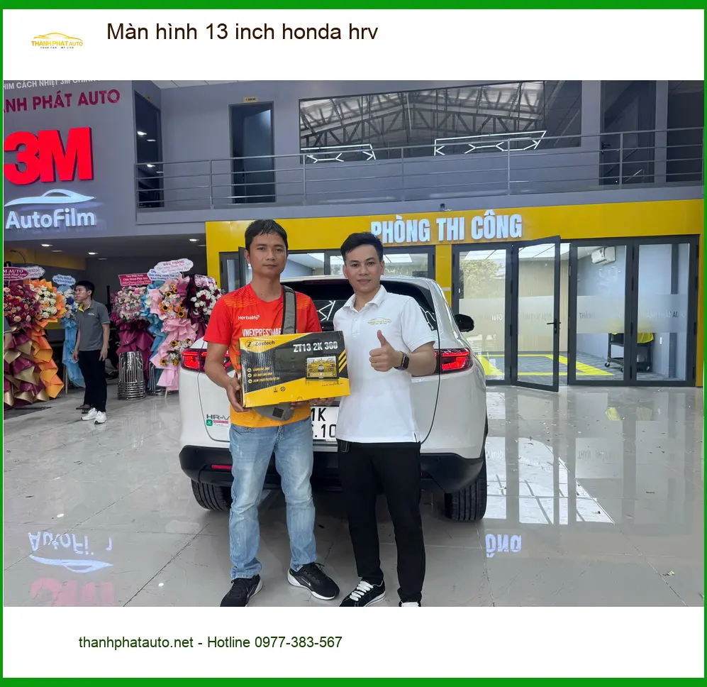 Anh Nam Phong lắp màn hình 13 inch Honda HR-V tại Quận 12 vì màn hình zin quá nhỏ ảnh thực tế 4
