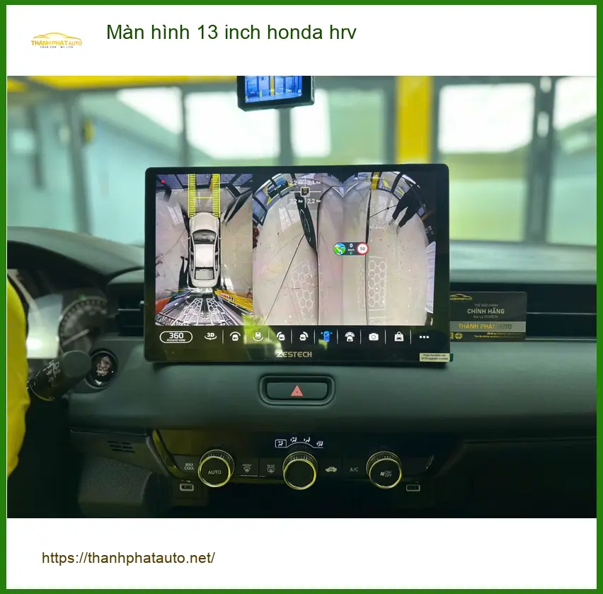 Cô Minh lắp màn hình 13 inch Honda HRV tại Quận Nhà Bè vì màn zin quá nhỏ ảnh thực tế 5