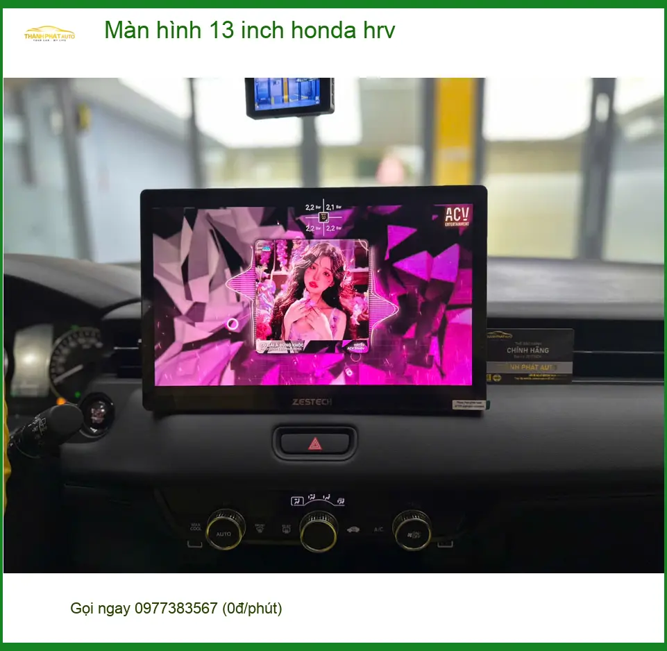 Chị Hồng lắp màn hình 13 inch Honda HR-V tại Quận 11 để nâng tầm trải nghiệm lái
