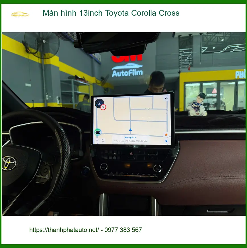 Chú Hùng lắp màn hình 13inch Toyota Corolla Cross tại Cần Giờ vì màn zin quá nhỏ ảnh thực tế 4
