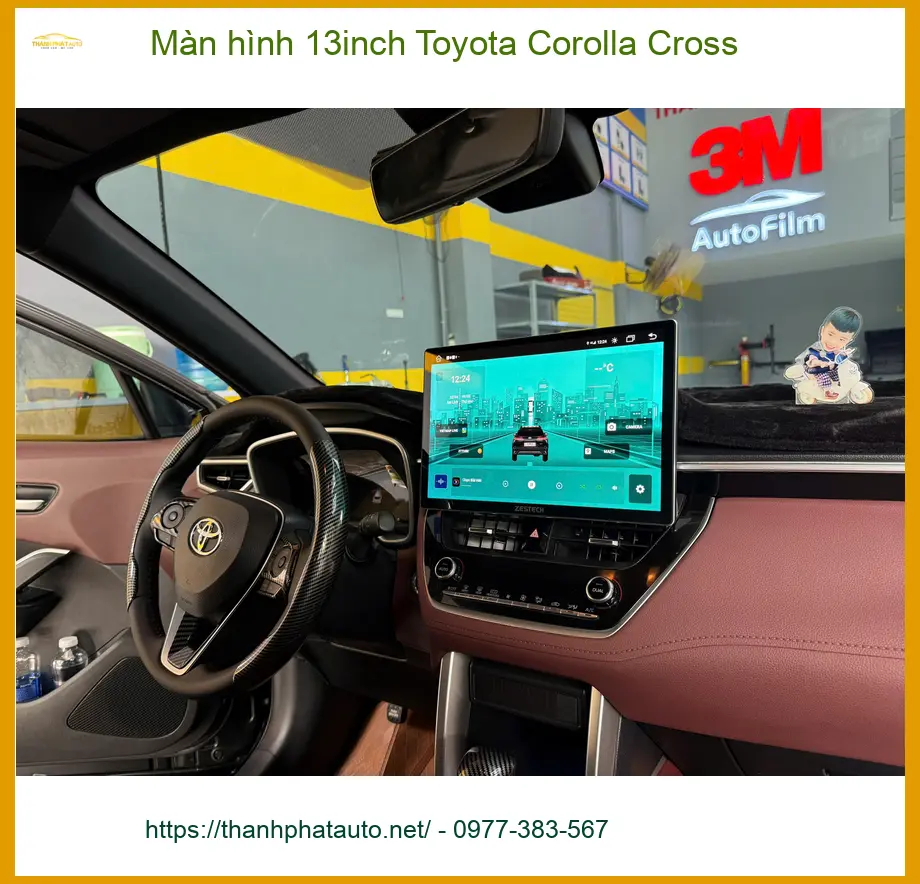 Anh Long lắp màn hình 13inch Toyota Corolla Cross tại Quận 4 để nâng tầm tiện ích ảnh thực tế 4