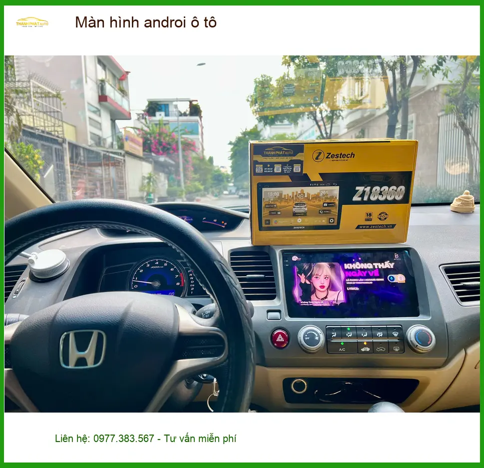 Anh Việt lắp màn hình Android ô tô cho Mazda 3 tại Quận 2 vì màn zin quá cũ ảnh thực tế 2