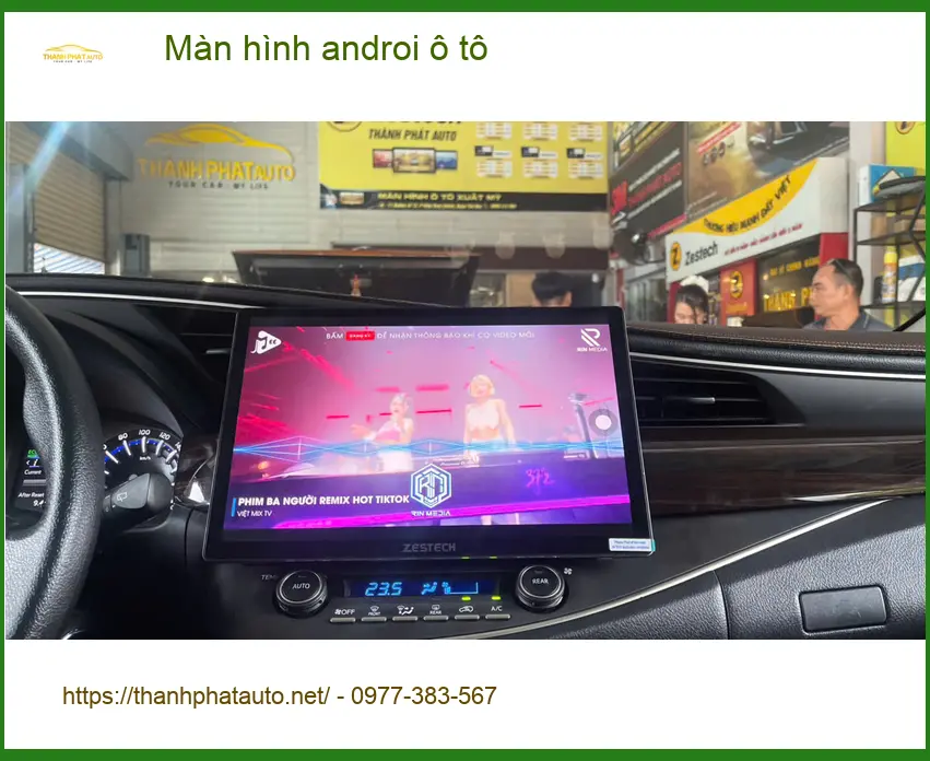 Anh Quốc nâng cấp Màn hình androi ô tô cho Santa Fe tại Quận 9 để xem bản đồ