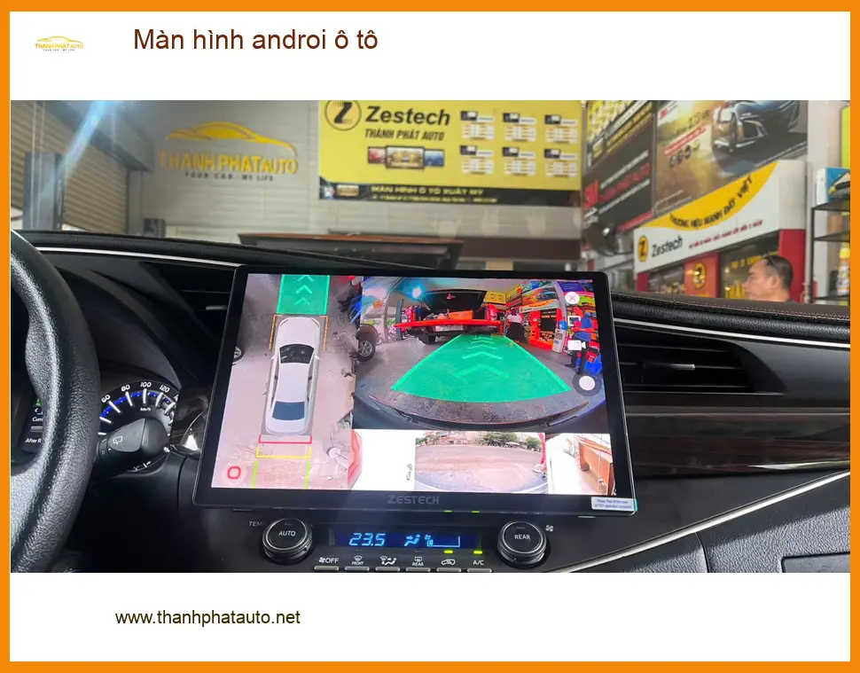 Anh Quốc nâng cấp Màn hình androi ô tô cho Santa Fe tại Quận 9 để xem bản đồ ảnh thực tế 2