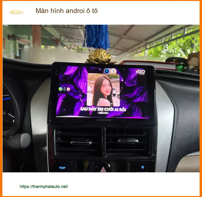 Chị Thảo lắp màn hình Android ô tô cho Hyundai Accent tại Quận 3 để tiện dẫn đường và giải trí ảnh thực tế 2