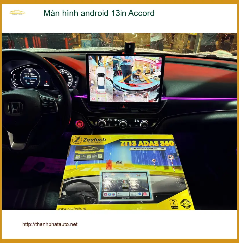 Anh Quang lắp màn hình Android 13in Accord tại Quận 6 để tiện đường đi ảnh thực tế 2