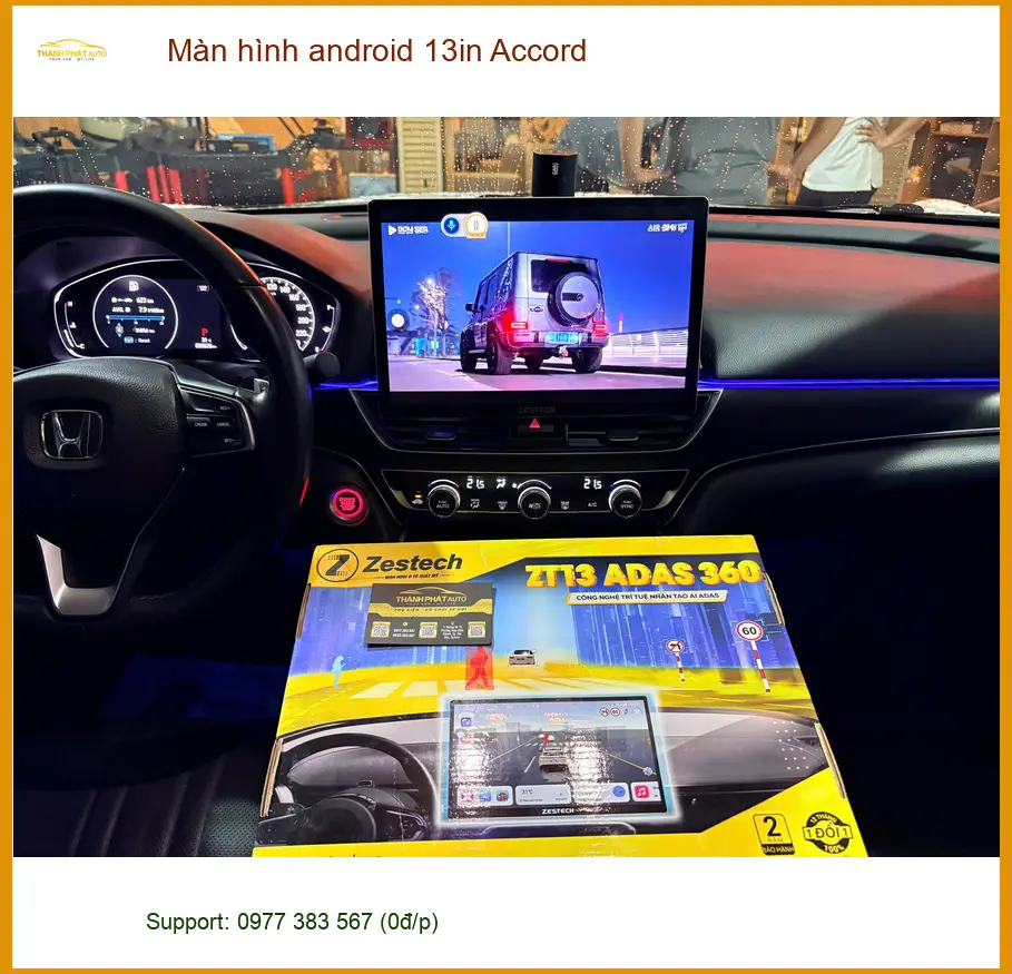Anh Quang lắp màn hình Android 13in cho Accord tại Hóc Môn vì màn zin quá cũ kỹ