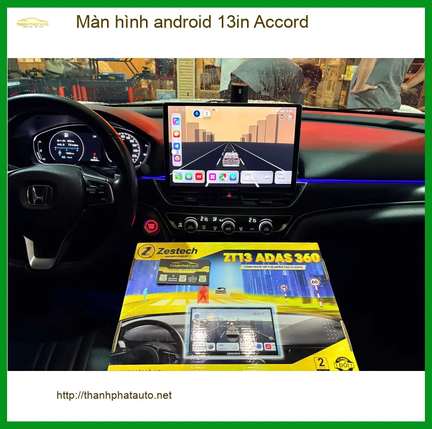 Anh Quang lắp màn hình Android 13in cho Accord tại Hóc Môn vì màn zin quá cũ kỹ ảnh thực tế 4