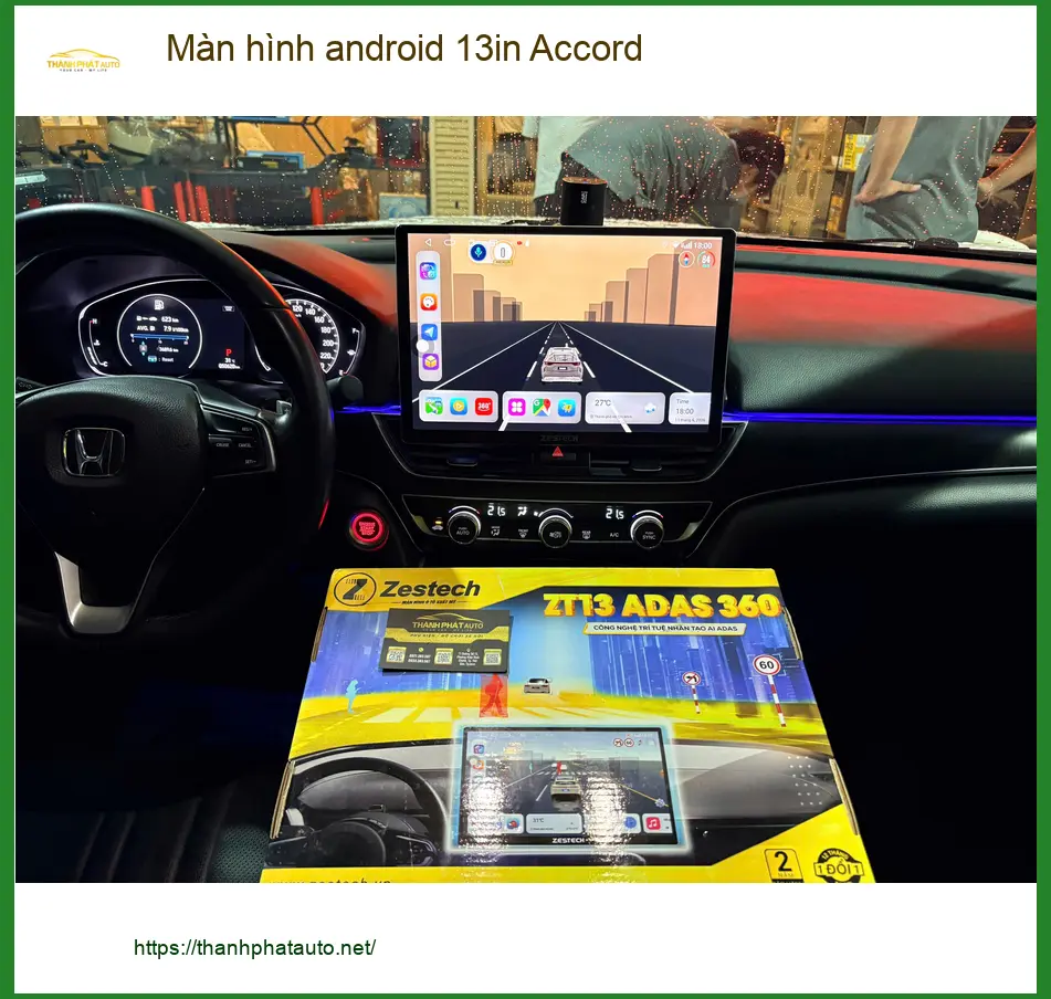 Anh Kiên nâng cấp màn hình Android 13in Accord tại Quận Tân Bình