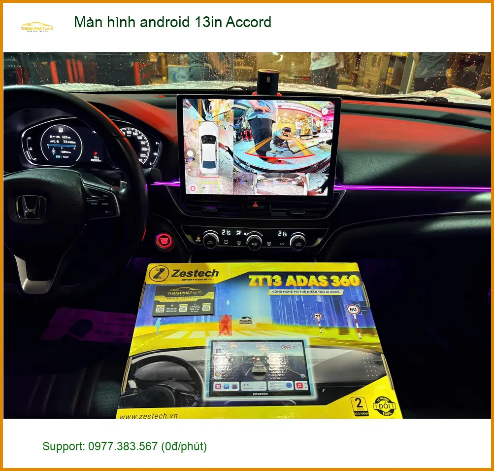 Anh Kiên nâng cấp màn hình Android 13in Accord tại Quận Tân Bình ảnh thực tế 5