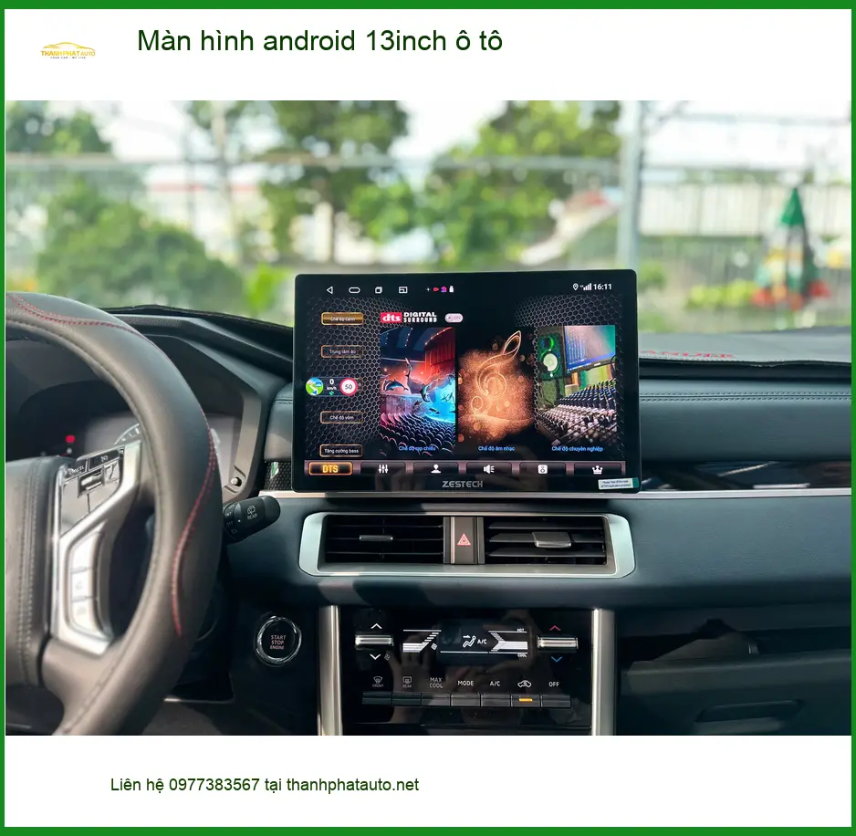 Chị Thùy Trang lắp màn hình Android 13 inch ô tô cho Kia Morning tại Quận 9.