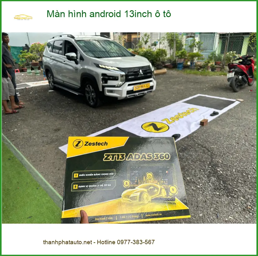 Chị Thùy Trang lắp màn hình Android 13 inch ô tô cho Kia Morning tại Quận 9. ảnh thực tế 3