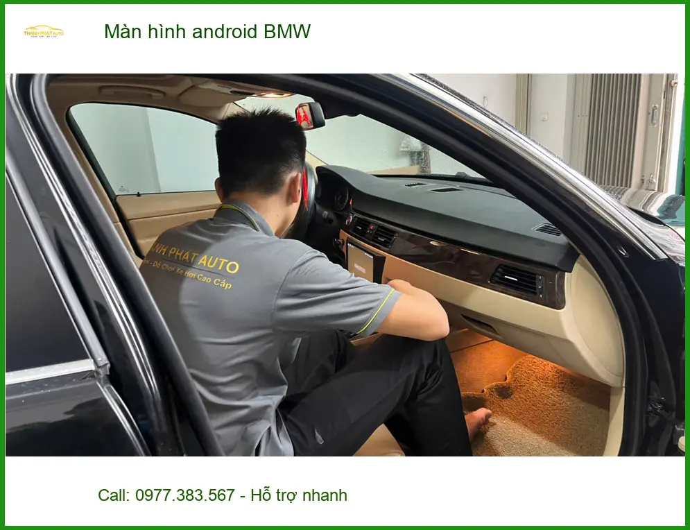 Anh Tùng lắp màn hình Android BMW X5 tại Nhà Bè để nâng tầm tiện ích lái xe