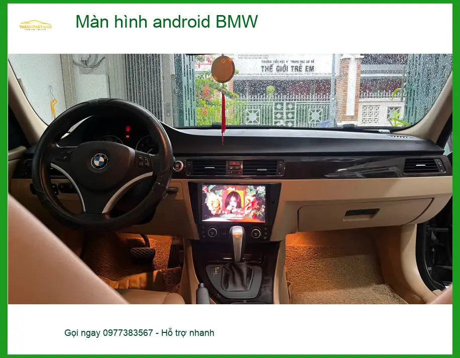 Anh Phi lắp màn hình Android BMW X3 Quận Bình Tân vì màn zin lỗi thời.