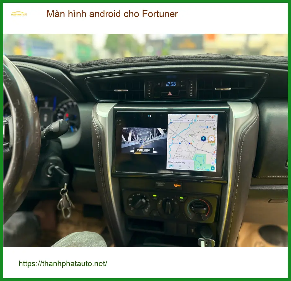 Anh Khải lắp màn hình android cho Fortuner tại Quận 2 vì màn zin quá chậm