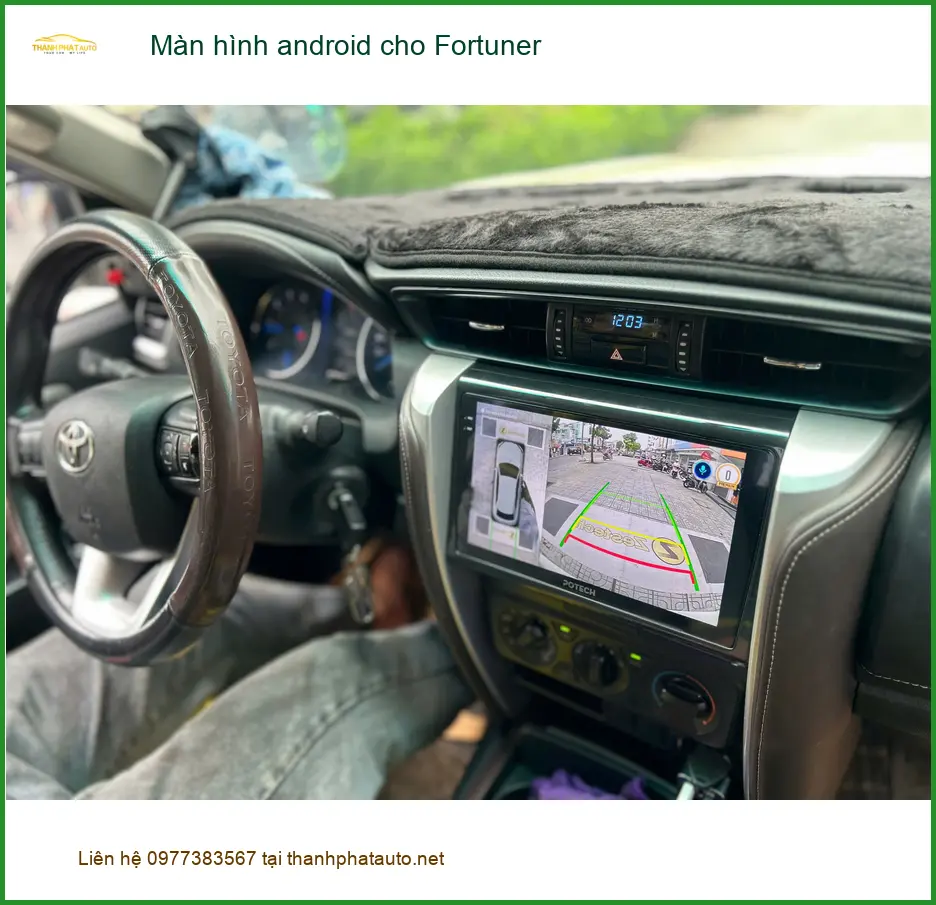 Anh Hưng lắp màn hình Android Fortuner chính hãng tại Quận 12 ảnh thực tế 2