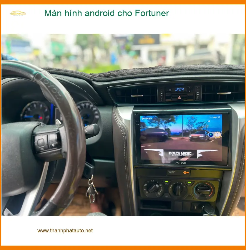 Anh Khải lắp màn hình android cho Fortuner tại Quận 2 vì màn zin quá chậm ảnh thực tế 3