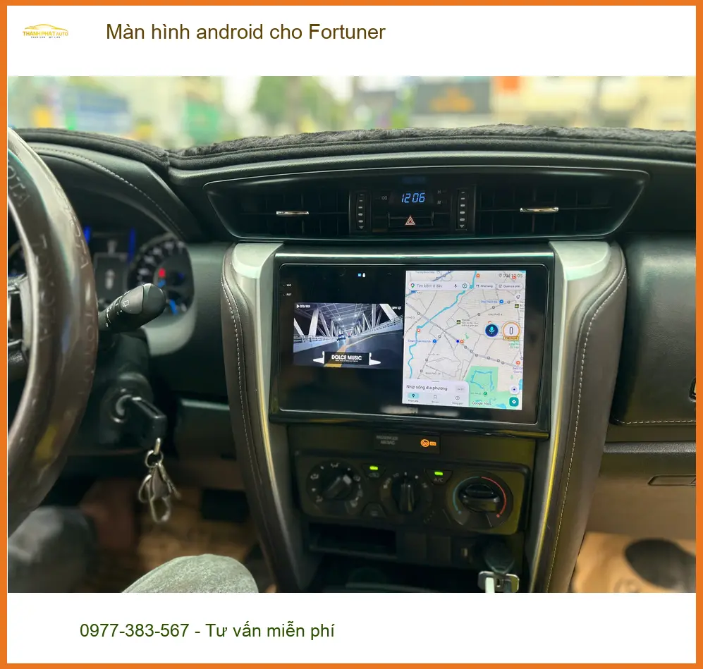 Anh Hưng lắp màn hình Android Fortuner chính hãng tại Quận 12 ảnh thực tế 4
