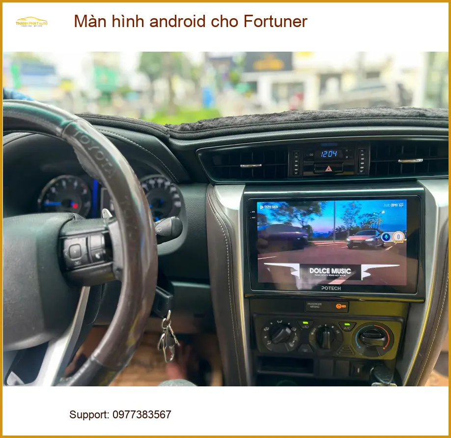 Anh Hưng lắp màn hình Android Fortuner chính hãng tại Quận 12 ảnh thực tế 5