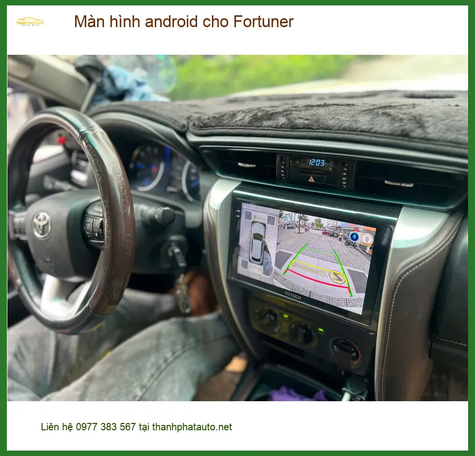 Chú Lâm lắp màn hình Android cho Fortuner tại Quận 6 để tiện dẫn đường và giải trí ảnh thực tế 2