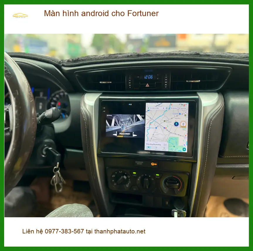 Anh Phong lắp màn hình Android Fortuner tại Quận Huyện Hóc Môn ảnh thực tế 2