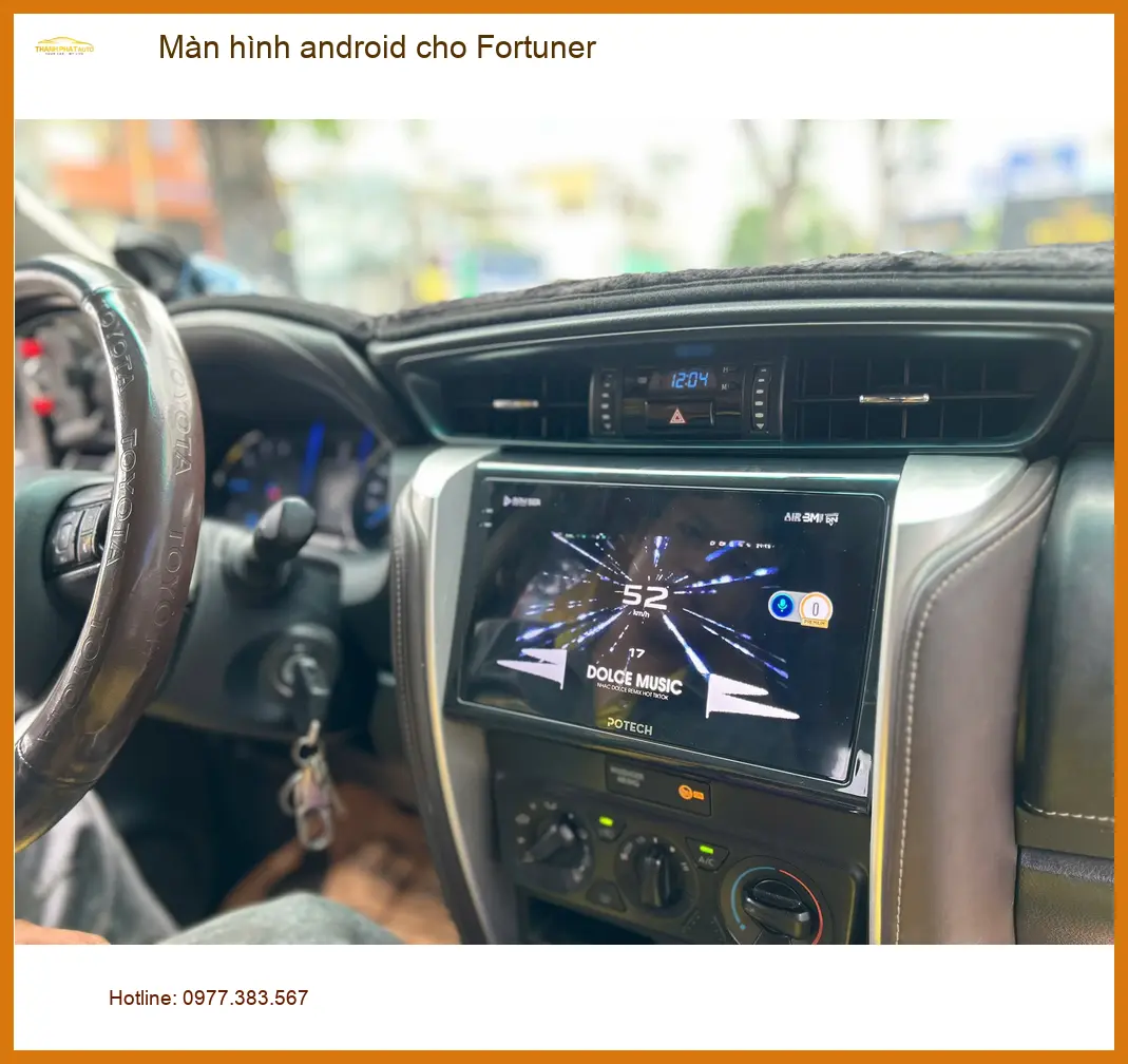 Chú Lâm lắp màn hình Android cho Fortuner tại Quận 6 để tiện dẫn đường và giải trí ảnh thực tế 3