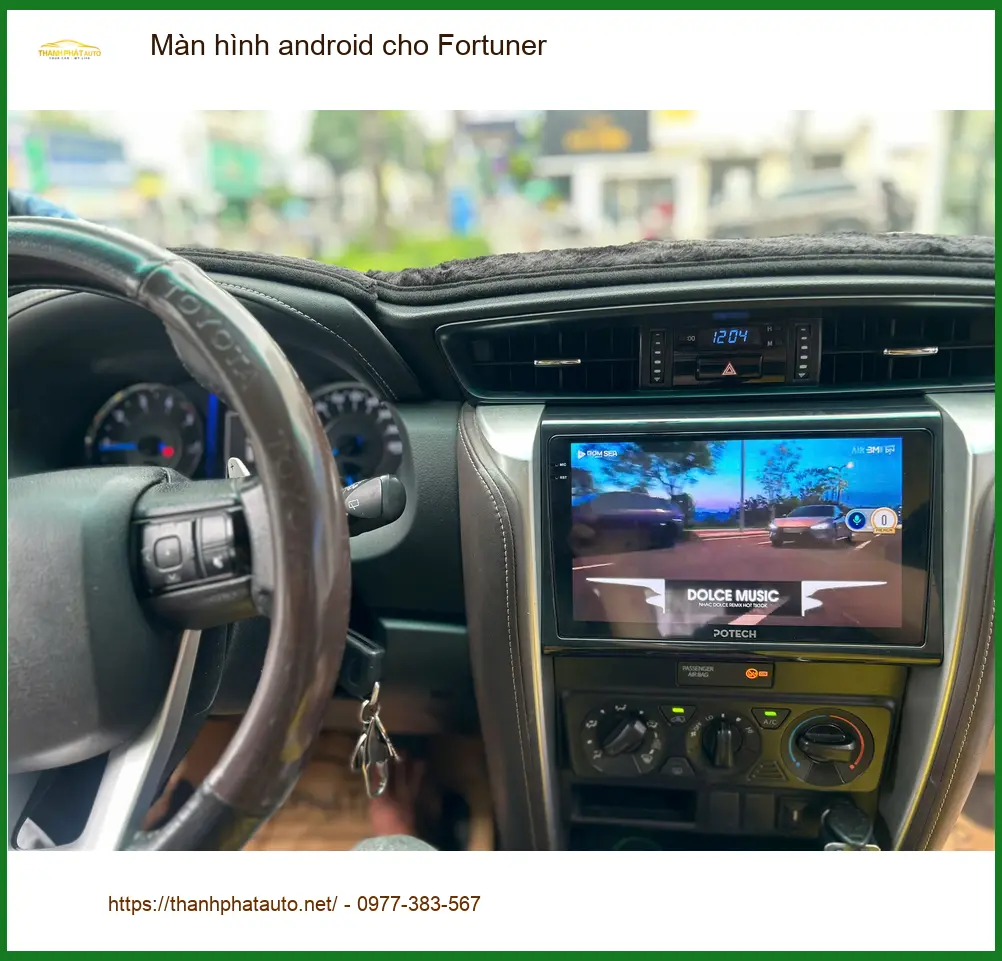 Anh Kiên lắp màn hình android cho Fortuner tại Bình Chánh để nâng tầm trải nghiệm lái