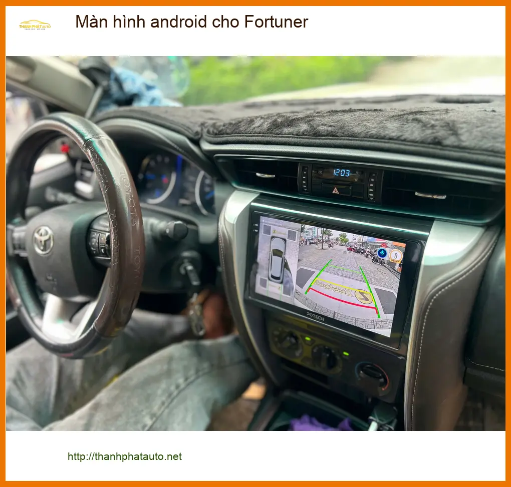 Anh Kiên lắp màn hình android cho Fortuner tại Bình Chánh để nâng tầm trải nghiệm lái ảnh thực tế 3