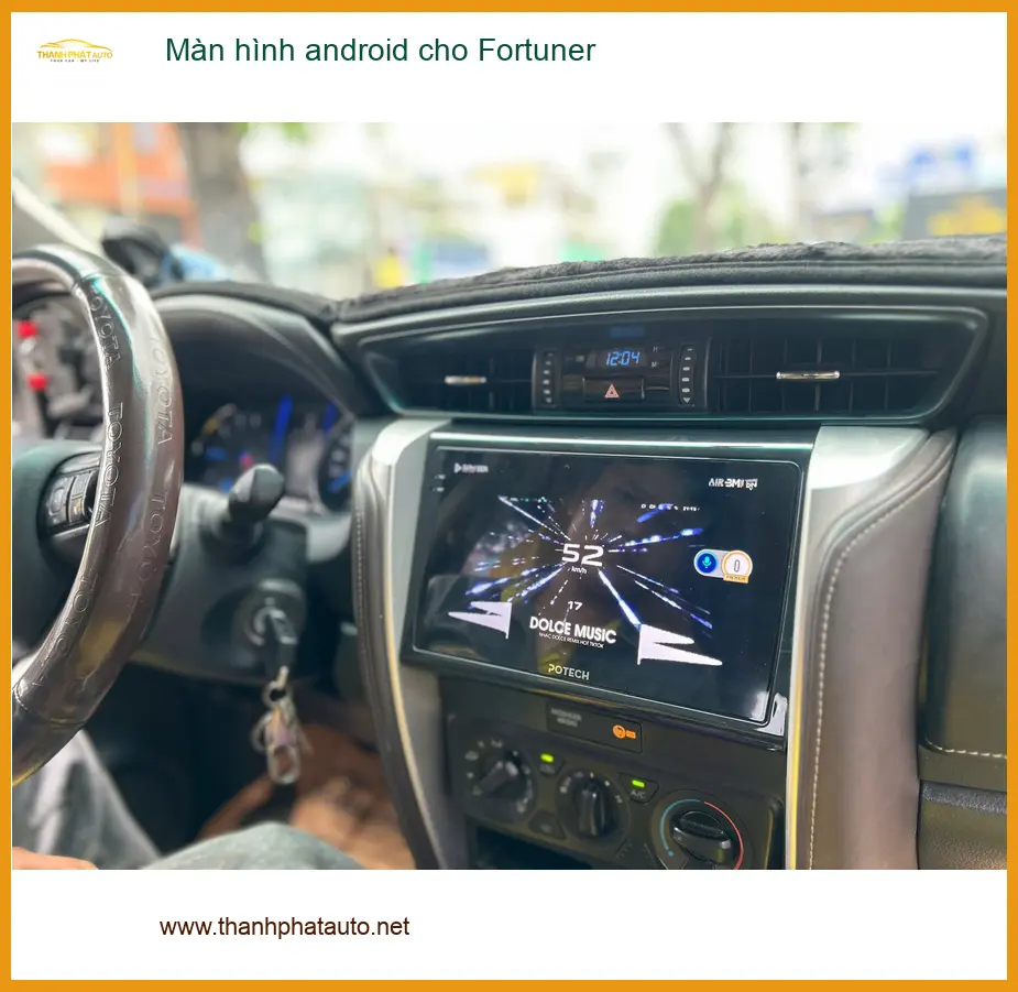 Anh Minh lắp màn hình Android chính hãng cho Fortuner tại Gò Vấp ảnh thực tế 3