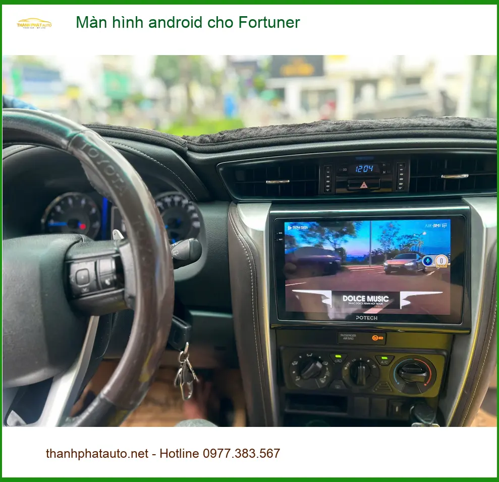 Anh Minh lắp màn hình Android chính hãng cho Fortuner tại Gò Vấp ảnh thực tế 4