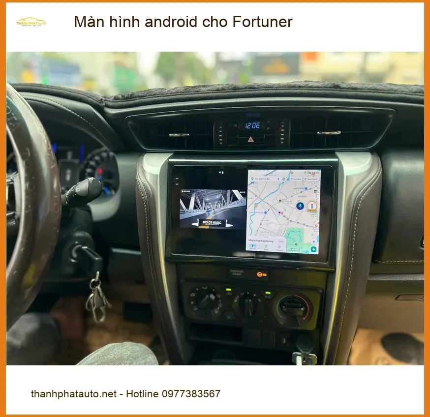 Anh Quang lắp màn hình Android chính hãng cho Fortuner tại Củ Chi ảnh thực tế 4