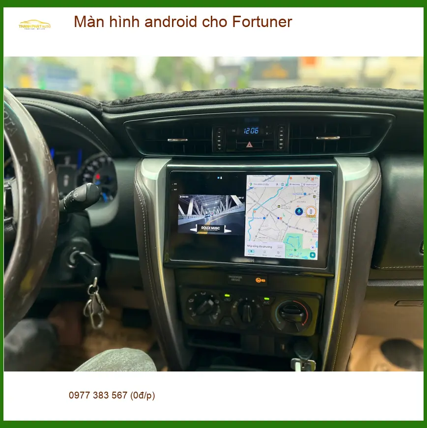 Chú Lâm lắp màn hình Android cho Fortuner tại Quận 10 để nâng cấp trải nghiệm lái