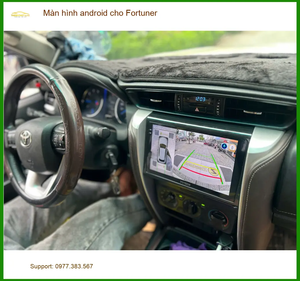 Chú Lâm lắp màn hình Android cho Fortuner tại Quận 10 để nâng cấp trải nghiệm lái ảnh thực tế 4