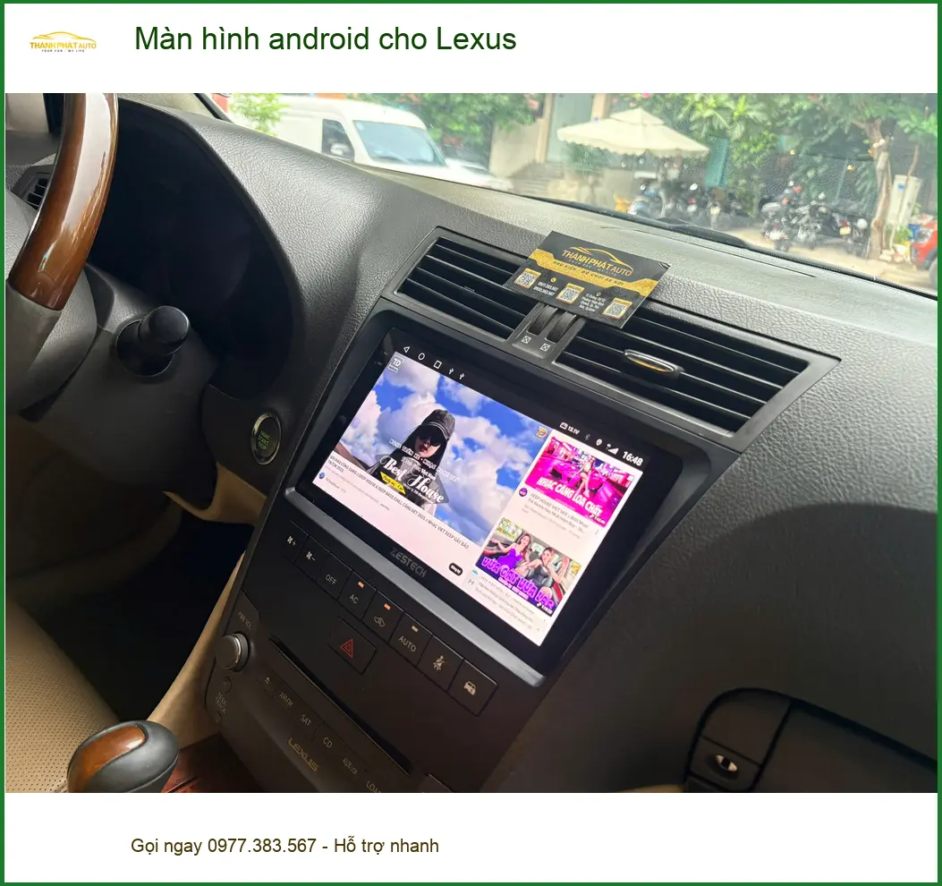 Anh Đăng lắp màn hình Android cho Lexus RX 350 tại Quận 8 vì màn zin quá chậm