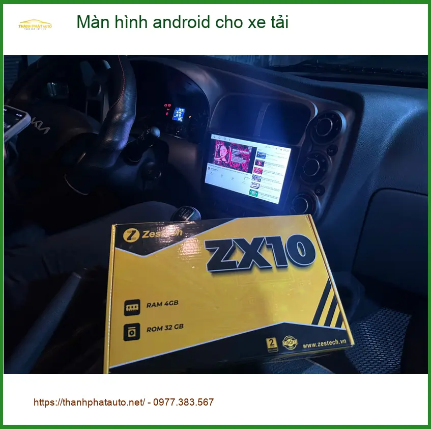 Bác Minh nâng cấp màn hình Android cho xe tải Hyundai Mighty tại Quận 3 vì màn cũ đã hỏng. ảnh thực tế 2