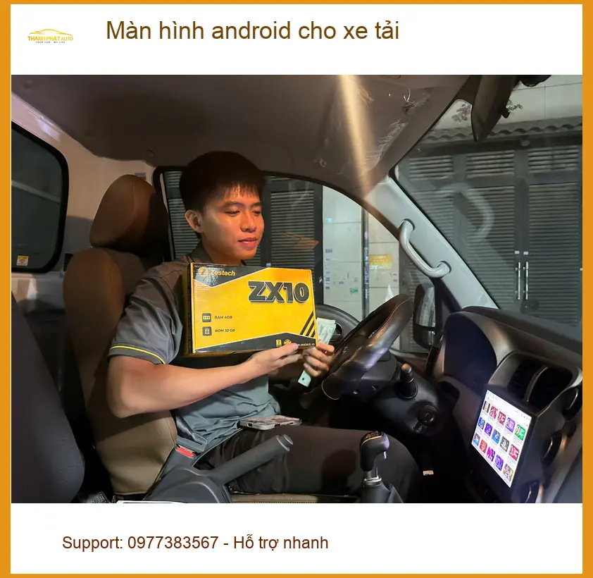 Anh Quang lắp màn hình Android cho xe tải Isuzu D-Max tại Quận 9 để tiện lợi hơn ảnh thực tế 2